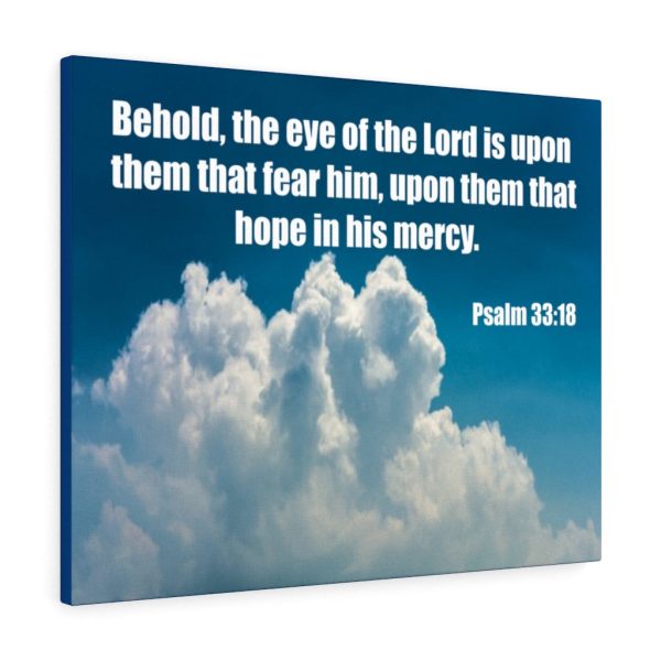 Bible Verse Canvas Hope in His Mercy Psalm 33:18 Christian Wall Art Scripture Ready to Hang Faith Print Framed Prints, Canvas Paintings - Image 3