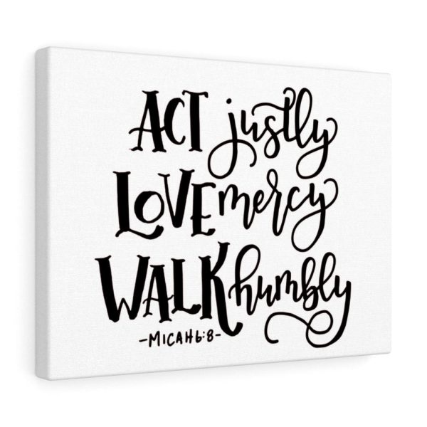 Scripture Canvas Act Justly Love Mercy Walk Humbly Micah 6:8 Christian Wall Art Bible Verse Meaningful Framed Prints, Canvas Paintings - Image 3