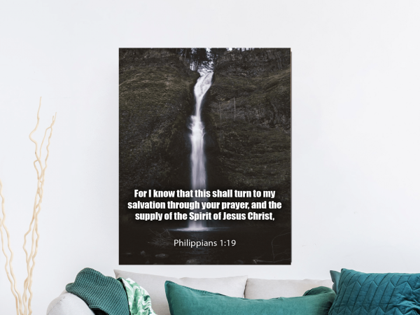 Bible Verse Canvas Spirit of Jesus Christ Philippians 1:19 Christian Scripture Art - Image 4