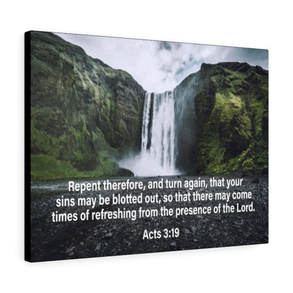 Bible Verse Canvas The Presence of The Lord Acts 3:19 Christian Framed Prints, Canvas Paintings - Image 2