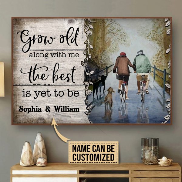 Personalized Canvas Painting Frames Cycling Grow Old Along With Me Framed Prints, Canvas Paintings