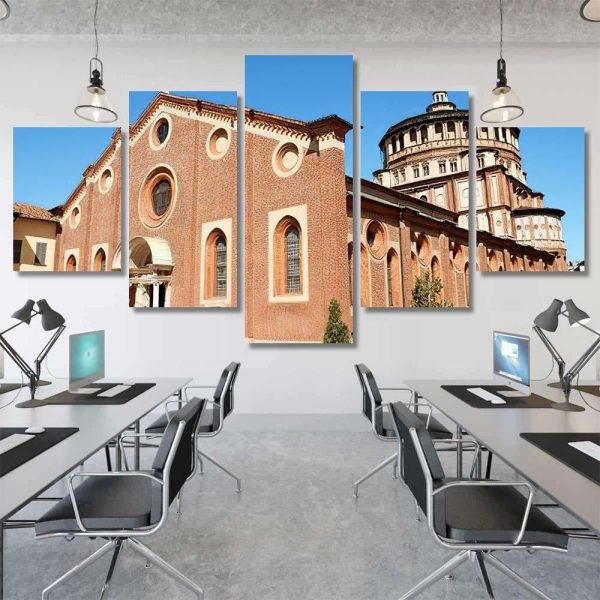 Dominican Convent Church Santa Maria Delle Last Supper Christian Premium Multi Canvas Prints, Multi Piece Panel Canvas Luxury Gallery Wall Fine Art Print - Image 6