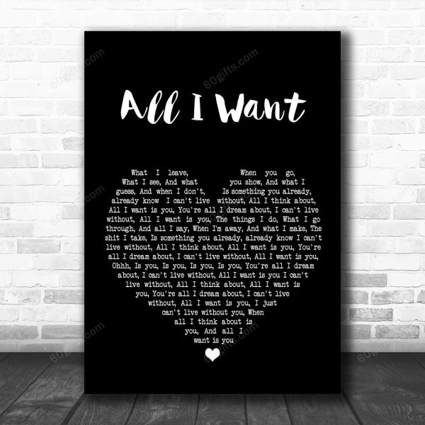 Staind All I Want Black Heart Song Lyric Music Art Print - Canvas Print Wall Art Home Decor