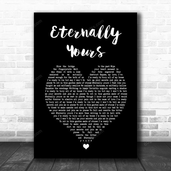 Motionless In White Eternally Yours Black Heart Song Lyric Music Art Print - Canvas Print Wall Art Home Decor