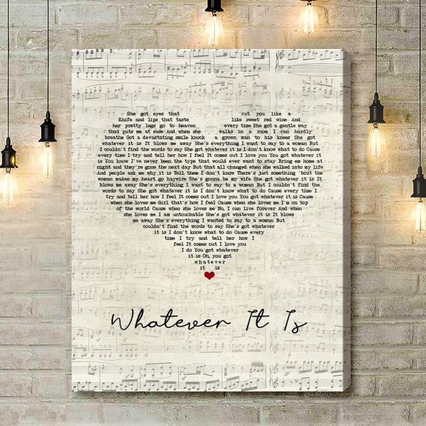 Zac Brown Band Whatever It Is Script Heart Song Lyric Art Print - Canvas Print Wall Art Home Decor