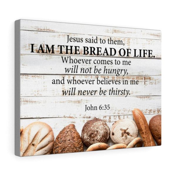 Bible Verse Canvas Bread of Life John 6:35 Scripture Christian Framed Prints, Canvas Paintings - Image 2