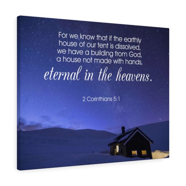 Scripture Canvas Eternal in The Heavens 2 Corinthians 5:1 Christian Bible Verse Meaningful Framed Prints, Canvas Paintings - Image 3