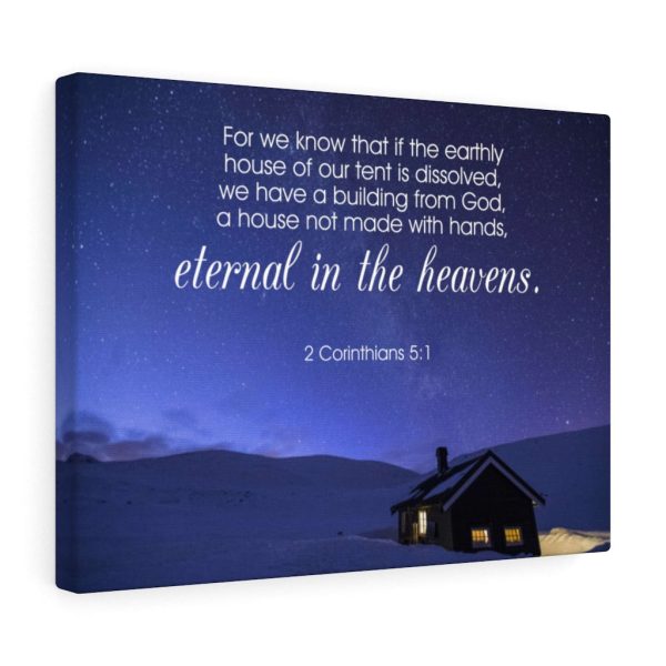 Scripture Canvas Eternal in The Heavens 2 Corinthians 5:1 Christian Bible Verse Meaningful Framed Prints, Canvas Paintings - Image 2