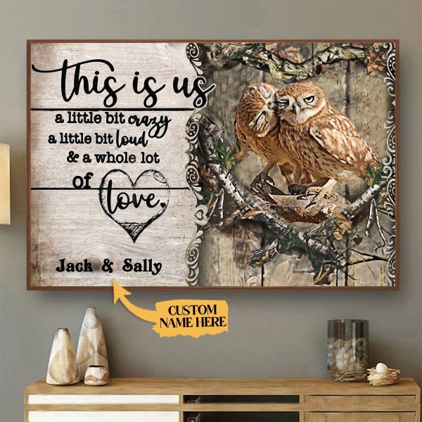 here Gifts Personalized Owl This Is Us Canvas Home Decor