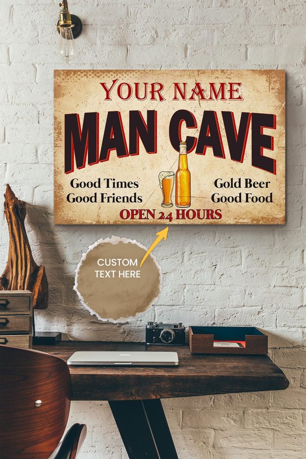 Beer Man Cave Personalized Canvas Beer Gift For Beer Lover Alcohol Addict Bar Decor Pub Decor Canvas Gallery Painting Wrapped Canvas Framed Gift Idea Framed Prints, Canvas Paintings