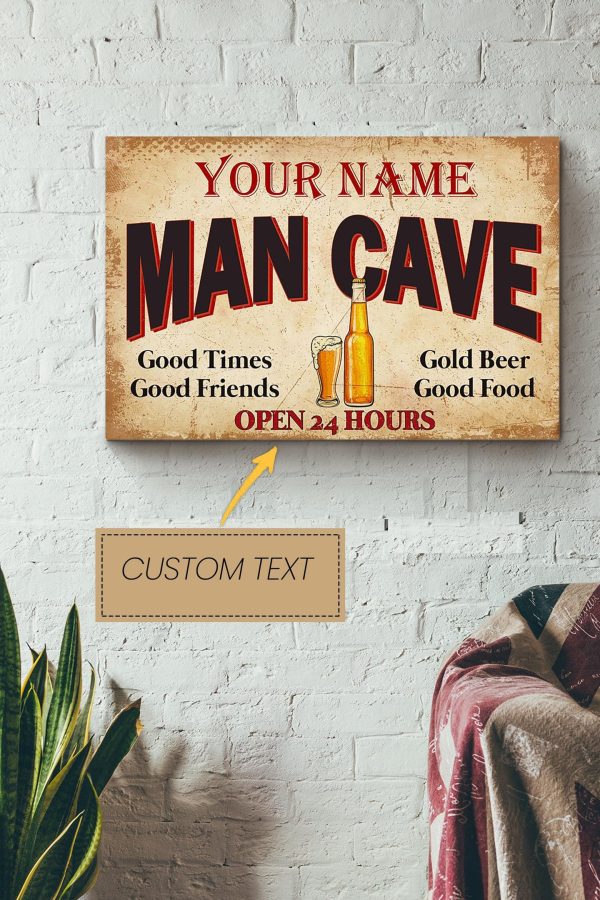 Beer Man Cave Personalized Canvas Beer Gift For Beer Lover Alcohol Addict Bar Decor Pub Decor Canvas Gallery Painting Wrapped Canvas Framed Gift Idea Framed Prints, Canvas Paintings - Image 3