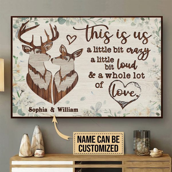 here Gifts Personalized Deer Pallet This Is Us Canvas Home Decor