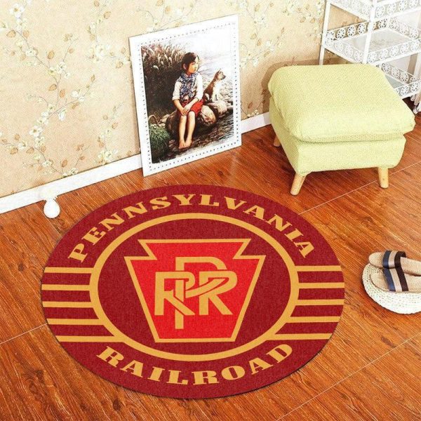 Pennsylvania Railroad Round Mat Round Floor Mat Room Rugs Carpet Outdoor Rug Washable Rugs