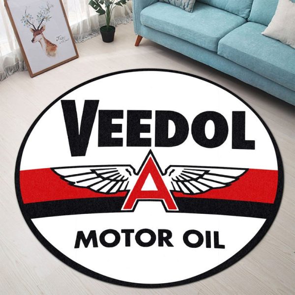 Hot Rod Gasoline Vintage Round Mat Round Floor Mat Room Rugs Carpet Outdoor Rug Washable Rugs