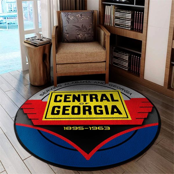 Central Of Georgia Railroad Railway Round Mat Round Floor Mat Room Rugs Carpet Outdoor Rug Washable Rugs