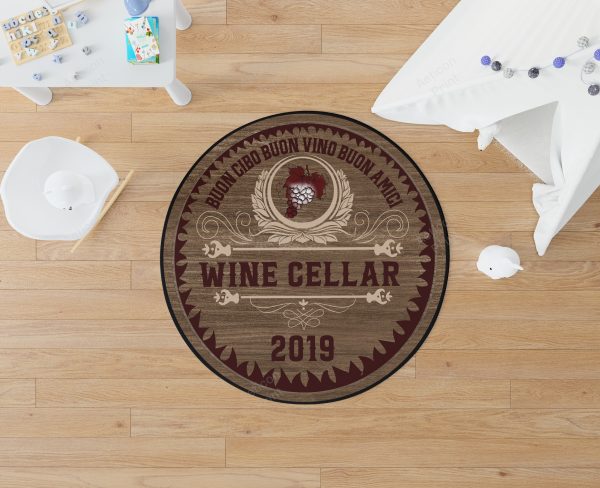 Personalized Wine Cellar Round Mat Round Floor Mat Room Rugs Carpet Outdoor Rug Washable Rugs