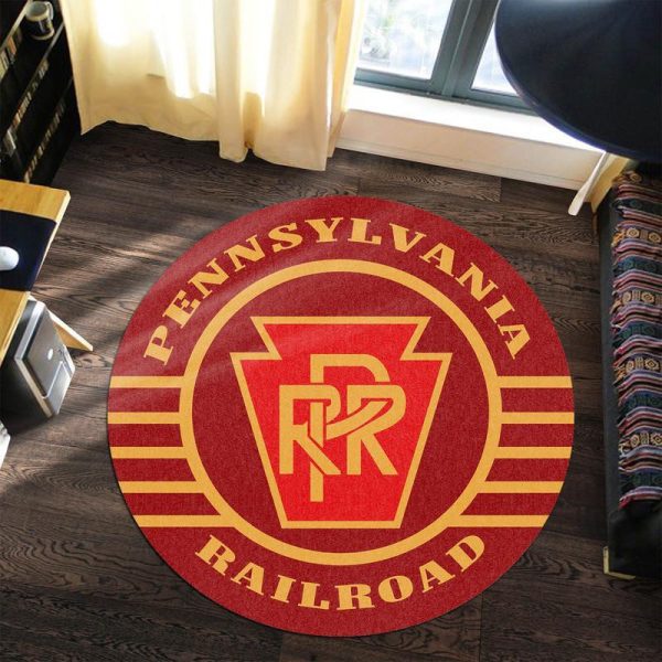 Pennsylvania Railroad Round Mat Round Floor Mat Room Rugs Carpet Outdoor Rug Washable Rugs - Image 2