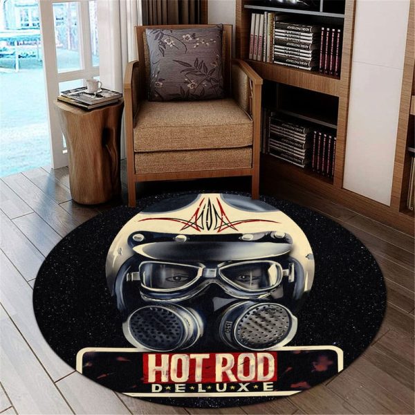 Hot Rod Deluxe Round Mat Round Floor Mat Room Rugs Carpet Outdoor Rug Washable Rugs - Image 3