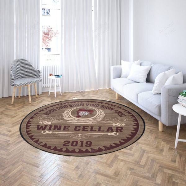 Personalized Wine Cellar Round Mat Round Floor Mat Room Rugs Carpet Outdoor Rug Washable Rugs - Image 2