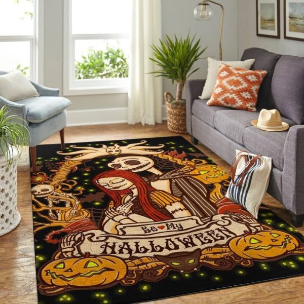 Jack Sally The Nightmare Before Christmas Halloween Living Room Area Rug Carpet Carpet