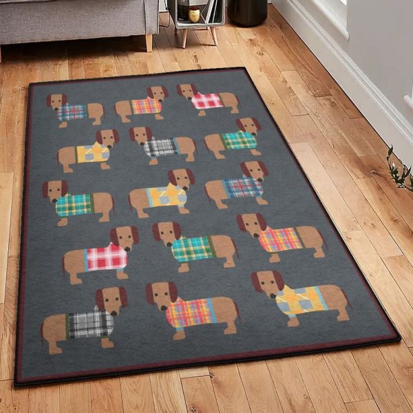 Love Carpets Dachshund We Found A Love Rug Rectangle Rugs Washable Area Rug Non-Slip Carpet For Living Room Bedroom