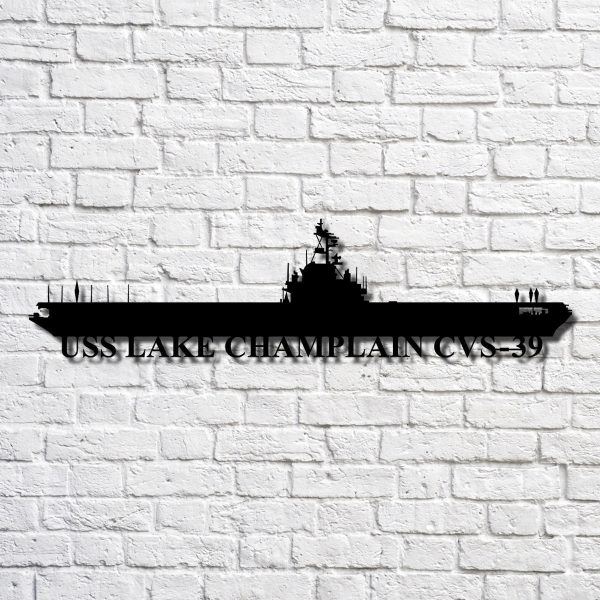 Uss Lake Champlain Cvs39 Navy Ship Metal Art, Custom Us Navy Ship Cut