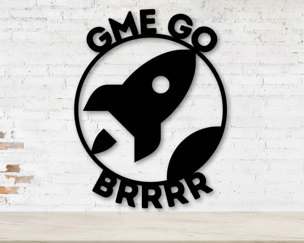 Gme Go Brrr, To The Moon, Office Sign, Custom Metal Sign, Wallstreet S