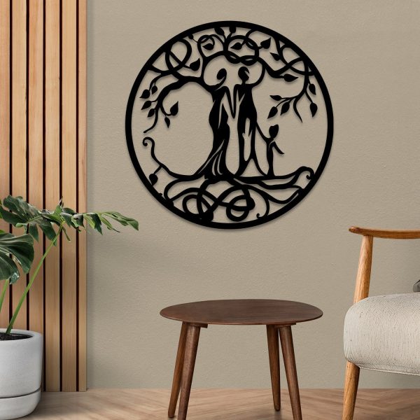 Mom, Dad And Kid Tree Of Life Metal Sign, Wedding Gift Laser Cut Metal