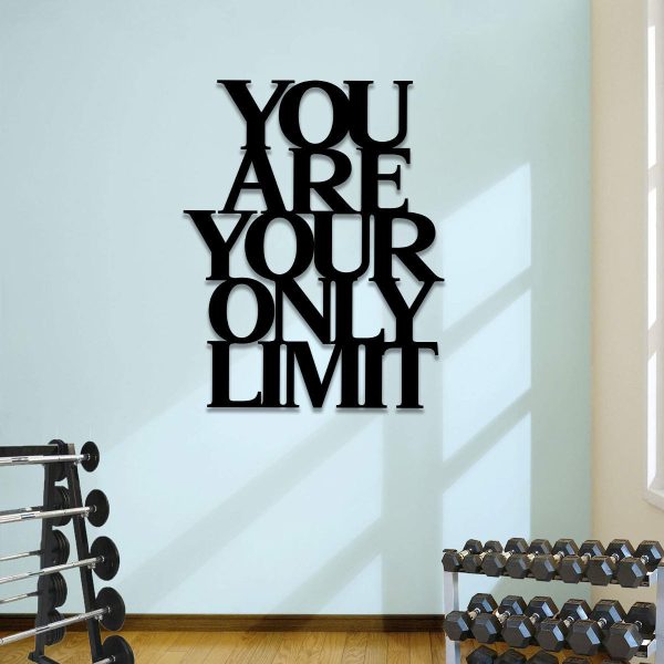 You Are Your Only Limit Metal Gym Sign, Metal Laser Cut Metal Signs Cu - Image 2