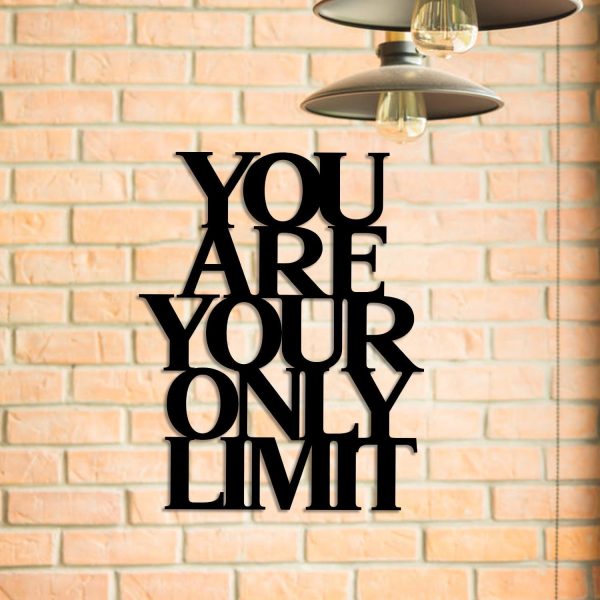 You Are Your Only Limit Metal Gym Sign, Metal Laser Cut Metal Signs Cu - Image 4