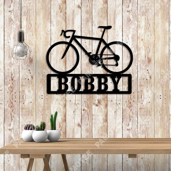 Personalized Name Bike Metal Art, Fahrrad Wall Decoration, Metal Laser - Image 3