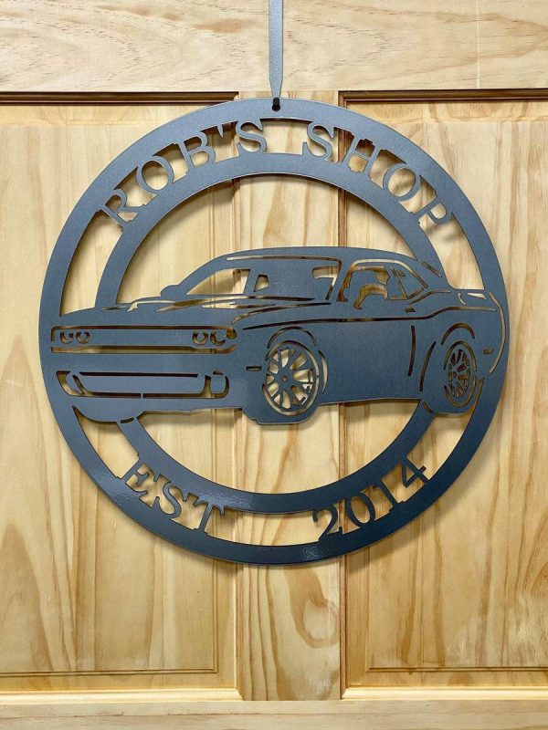 2016 Challenger Sports Car Sign Cut Metal Sign Metal House Sign Decora