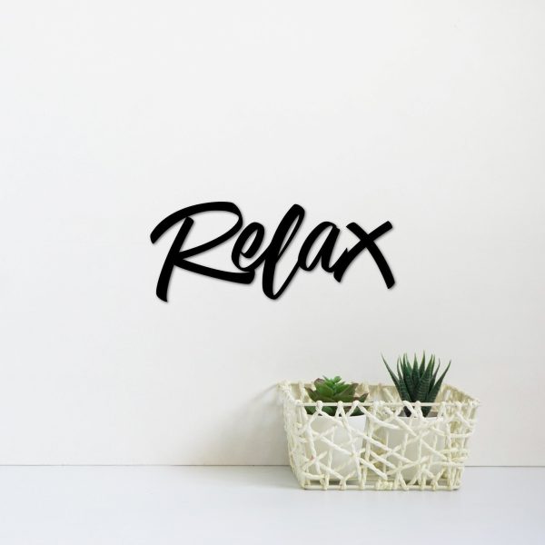 Relax Metal Sign Relaxation Gifts Relax Letters Master Bathroom Wall D