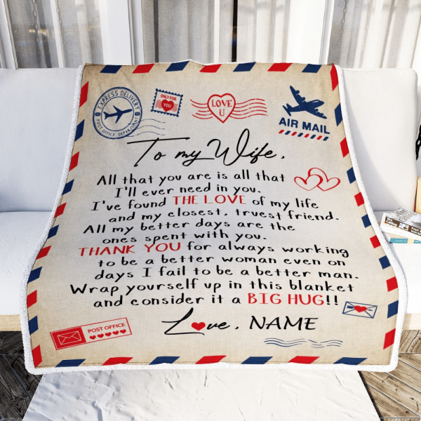 Personalized To My Wife Letter From Husband Blanket All That You are i - Image 2