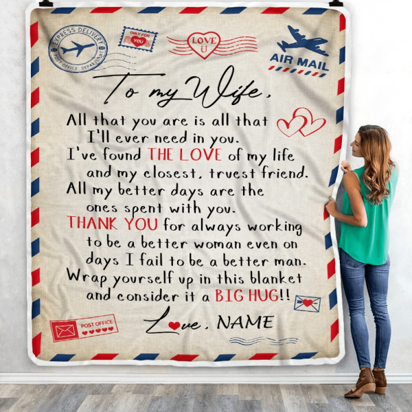 Personalized To My Wife Letter From Husband Blanket All That You are i - Image 3