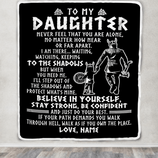 Personalized To My Daughter Blanket Viking Never Feel You Are Alone Sc - Image 5