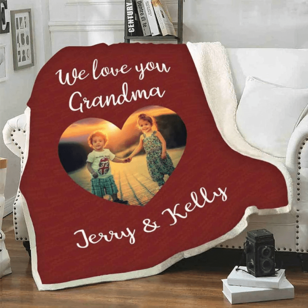 Custom Photo Blanket for Grandma Custom Grandma Gifts From Grandchildr - Image 4