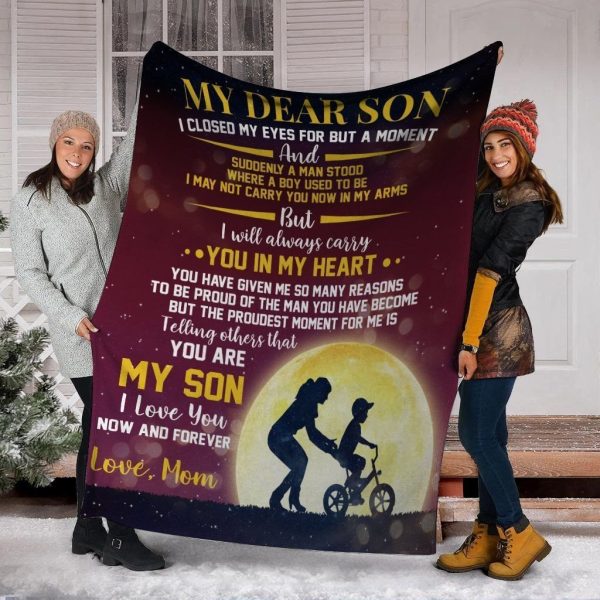 I Will Always Carry You In My Heart For Son Fleece Blanket