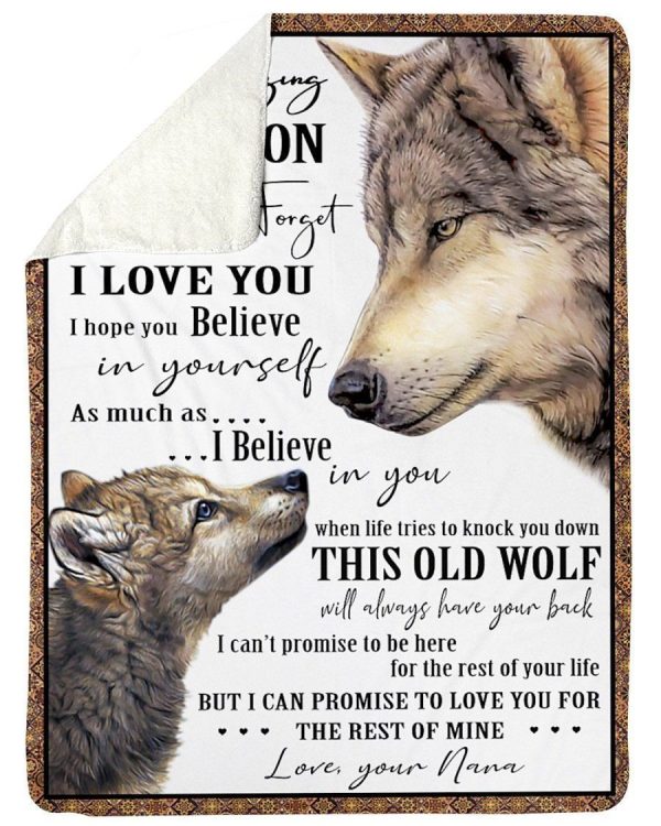 Gaga Gift For Grandson Never Forget How Much I Love You Wolf Edition F