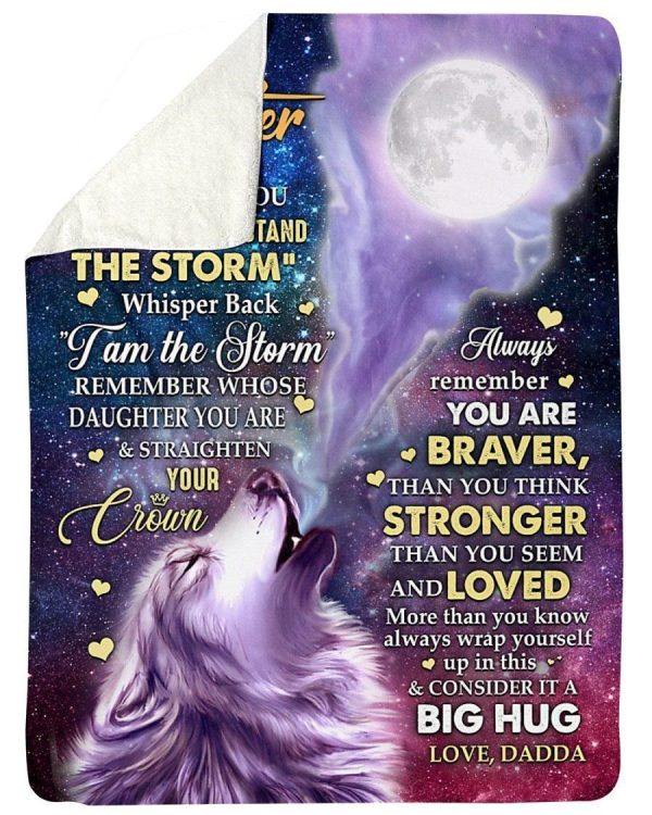 Wolf And The Moon Fleece Blanket To Daughter Sherpa Blanket