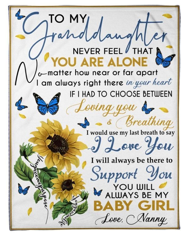 From Nanny With Meaningful Words For Granddaughter Who Loves Sunflower