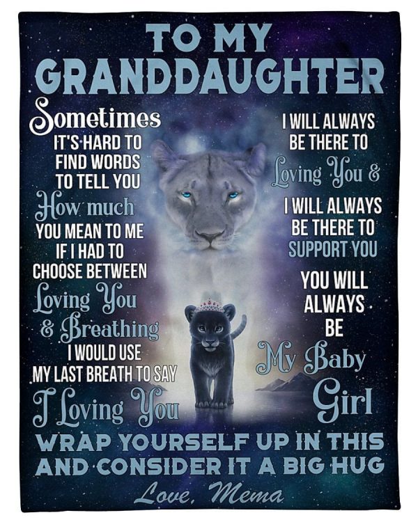 Mema To Granddaughter Customized Name Lion Always Be There To Love You