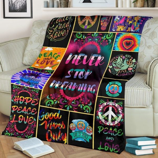 Hippie Hope Peace And Love Blanket Giving Friends - Image 2