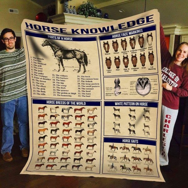 Horse Knowledge Fleece Blanket Gift For Men - Image 3