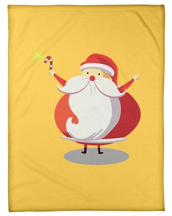 Cute Santa Claus Orange Fleece Blanket Fleece Blanket - Image 6