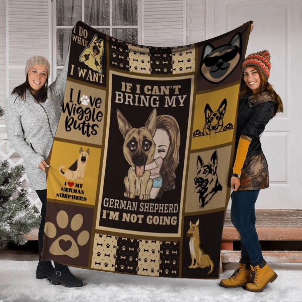 If I Can't Bring My German Shepherd Dog Fleece Blanket - Image 4