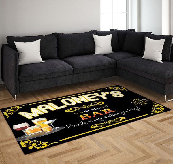 Personalized Home Bar Area Rug Carpet 4