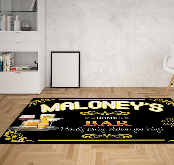 Personalized Home Bar Area Rug Carpet 4 - Image 2