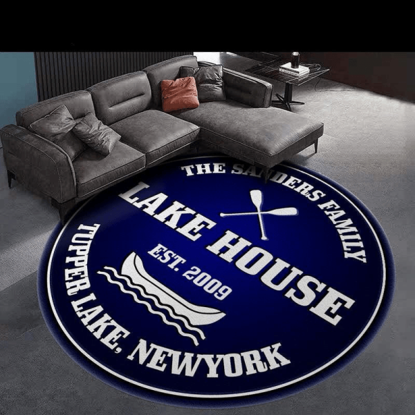 Personalized Lake House Round Mat Round Floor Mat Room Rugs Carpet Outdoor Rug Washable Rugs - Image 5