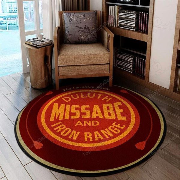 Duluth Round Mat Duluth Missabe & Iron Range Railroad Round Floor Mat Room Rugs Carpet Outdoor Rug Washable Rugs - Image 2